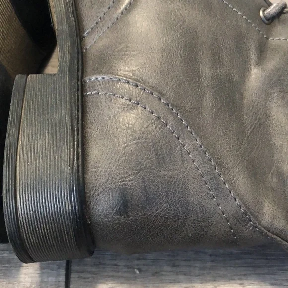 Sketchers combat style lace up booties that can be folded down charcoal brown - Picture 13 of 15